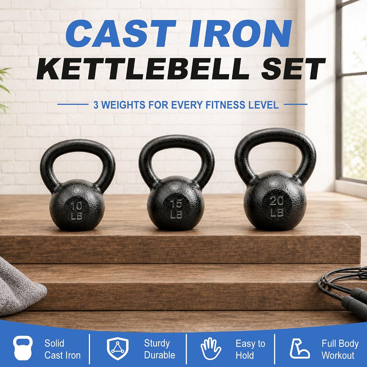 Pesas Rusas de Hierro Fundido  - Kettlebell reseña y precio